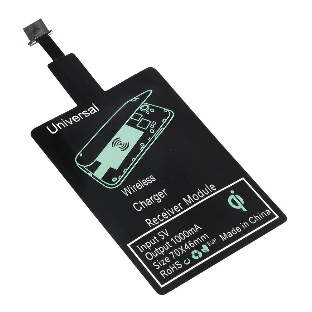 Ricevitore QI wireless con connettore micro USB per abilitare i dispositivi con connettore Ricevitore QI wireless con connettore micro USB per abilitare i dispositivi con connettore